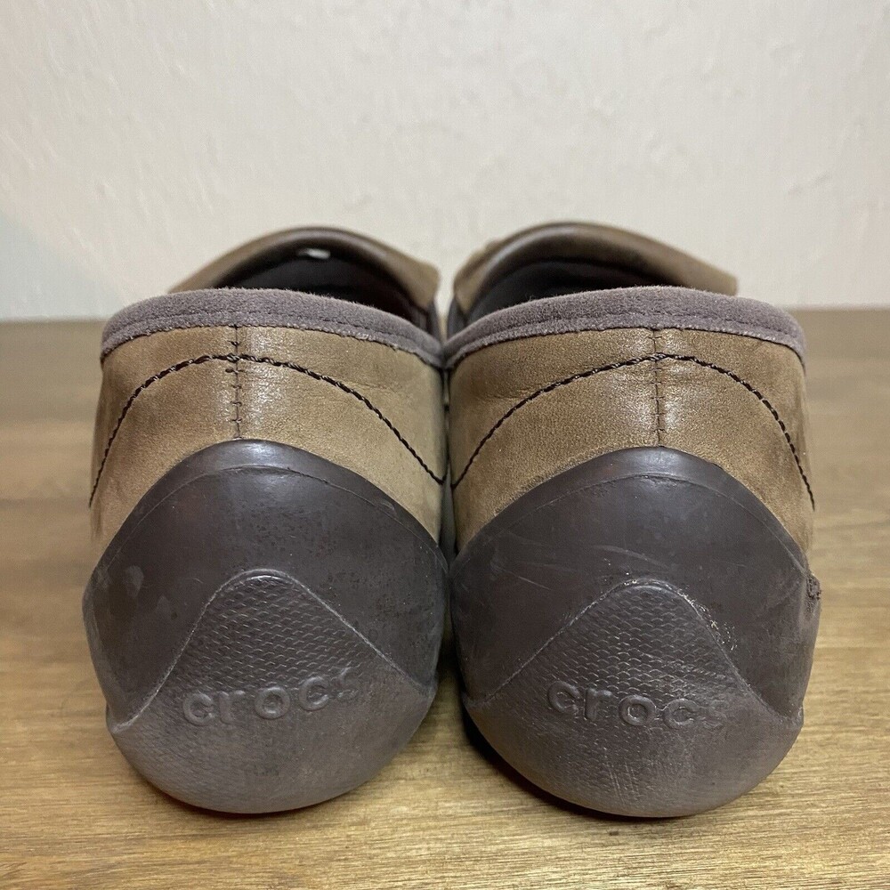 Crocs Womens Size 11 Suede Nubuck Wrapped Loafer Bow Croslite Lightweight - Picture 4 of 15
